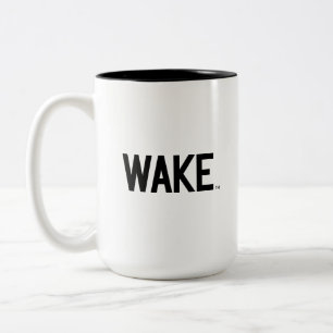 Wake Forest-universiteit   Wake Wordmark Tweekleurige Koffiemok