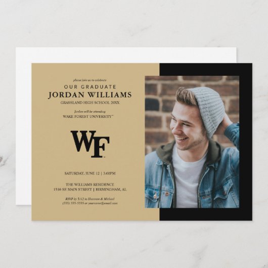 Wake Forest-universiteit | WF Aankondiging (Voorkant / Achterkant)