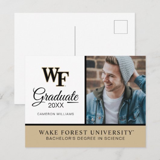 Wake Forest-universiteit | WF Aankondigingskaart (Voorkant / Achterkant)