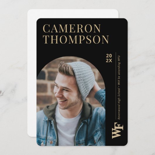 Wake Forest-universiteit | WF Kaart (Voorkant / Achterkant)