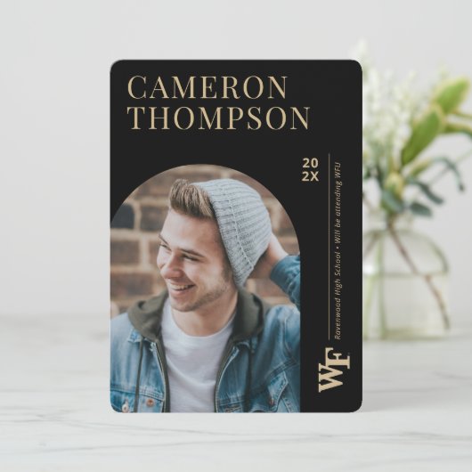 Wake Forest-universiteit | WF Kaart (Staand voorkant)