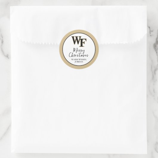 Wake Forest-universiteit | WF Ronde Sticker (Tas)