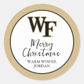 Wake Forest-universiteit | WF Ronde Sticker (Voorkant)