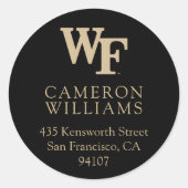 Wake Forest-universiteit | WF Ronde Sticker (Voorkant)