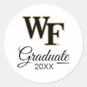 Wake Forest-universiteit | WF Ronde Sticker (Voorkant)