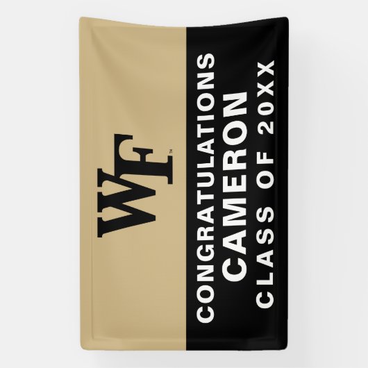 Wake Forest-universiteit | WF Spandoek (Verticaal)