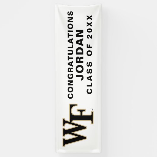 Wake Forest-universiteit | WF Spandoek (Verticaal)