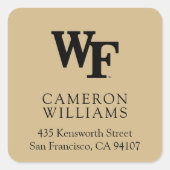 Wake Forest-universiteit | WF Vierkante Sticker (Voorkant)