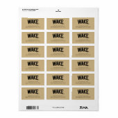 Wake Forest-universiteit | Zogboog Etiket (Full Sheet)