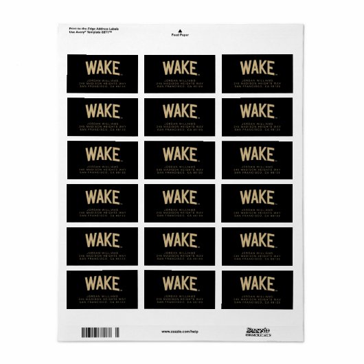 Wake Forest-universiteit | Zogboog Etiket (Full Sheet)