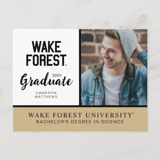 Wake Forest University | Wake Forest Aankondigingskaart (Voorkant)