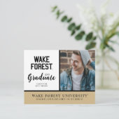 Wake Forest University | Wake Forest Aankondigingskaart (Staand voorkant)