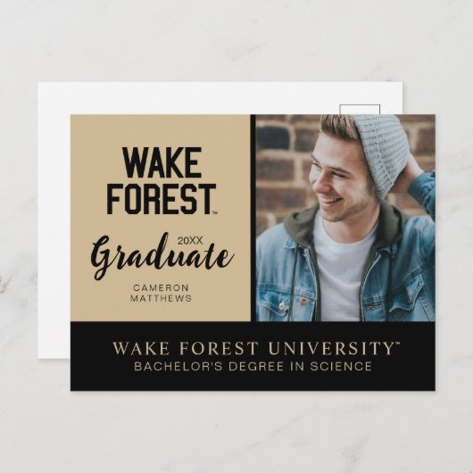 Wake Forest University | Wake Forest Aankondigingskaart (Voorkant / Achterkant)