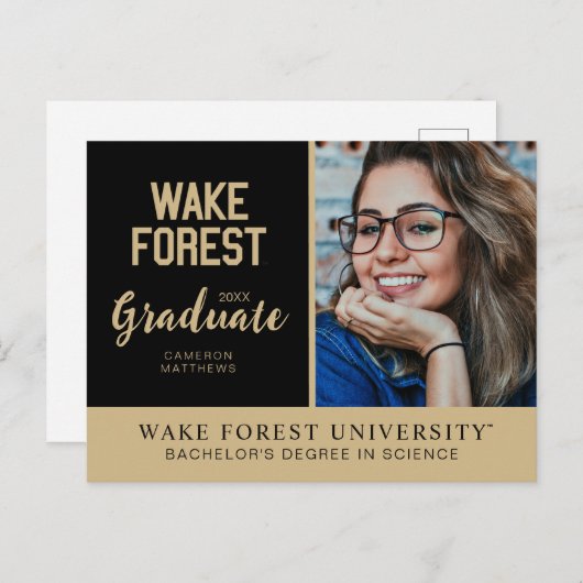 Wake Forest University | Wake Forest Aankondigingskaart (Voorkant / Achterkant)
