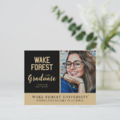 Wake Forest University | Wake Forest Aankondigingskaart (Staand voorkant)
