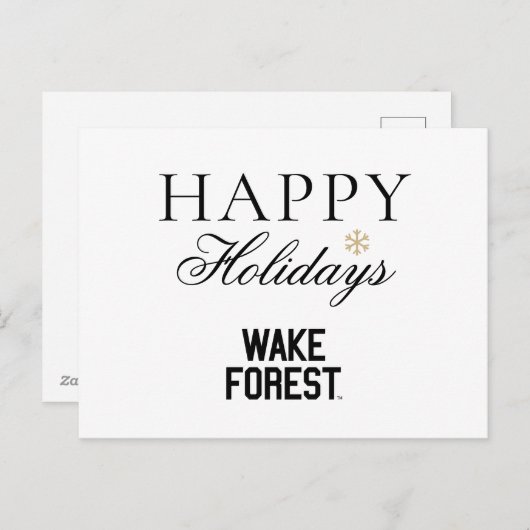 Wake Forest University | Wake Forest Feestdagenkaart (Voorkant / Achterkant)