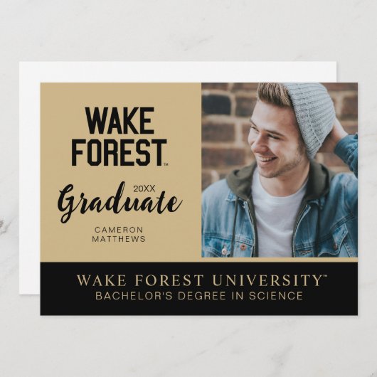 Wake Forest University | Wake Forest Kaart (Voorkant / Achterkant)