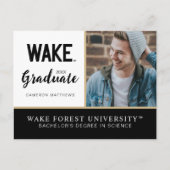 Wake Forest University | Wake Wordmark Aankondigingskaart (Voorkant)