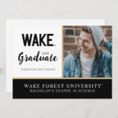 Wake Forest University | Wake Wordmark Kaart (Voorkant / Achterkant)