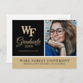 Wake Forest University | WF Aankondigingskaart (Voorkant / Achterkant)