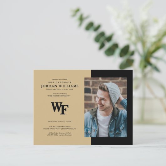 Wake Forest University | WF Aankondigingskaart (Staand voorkant)