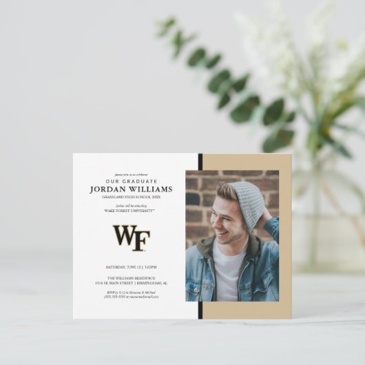 Wake Forest University | WF Aankondigingskaart (Staand voorkant)