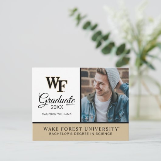 Wake Forest University | WF Aankondigingskaart (Staand voorkant)