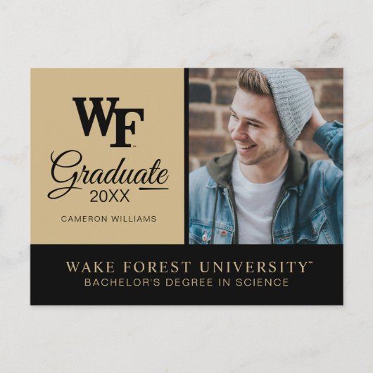Wake Forest University | WF Aankondigingskaart (Voorkant)