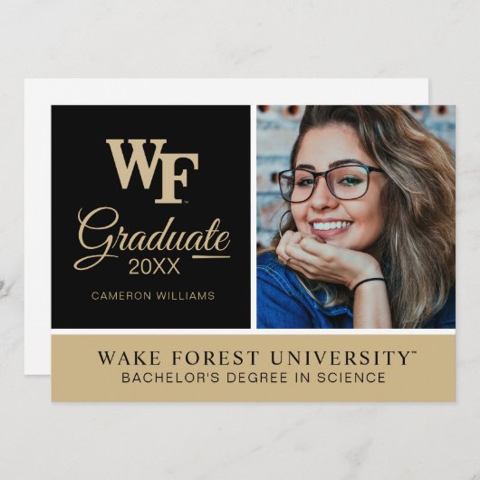 Wake Forest University | WF Kaart (Voorkant / Achterkant)