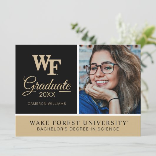 Wake Forest University | WF Kaart (Staand voorkant)