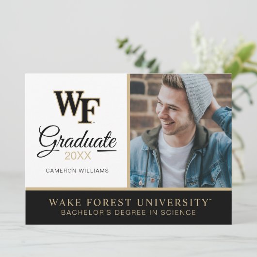 Wake Forest University | WF Kaart (Staand voorkant)