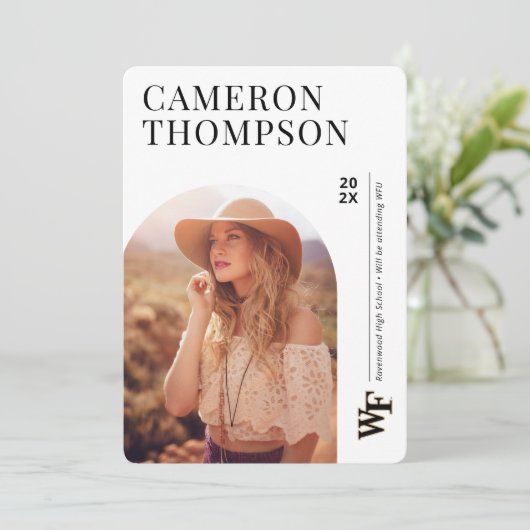 Wake Forest University | WF Kaart (Staand voorkant)