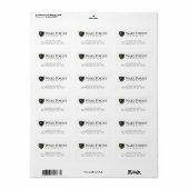 Wake Forest University Wordmark Etiket (Full Sheet)