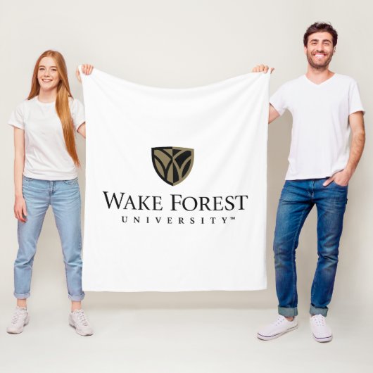 Wake Forest University Wordmark Fleece Deken (In situ)