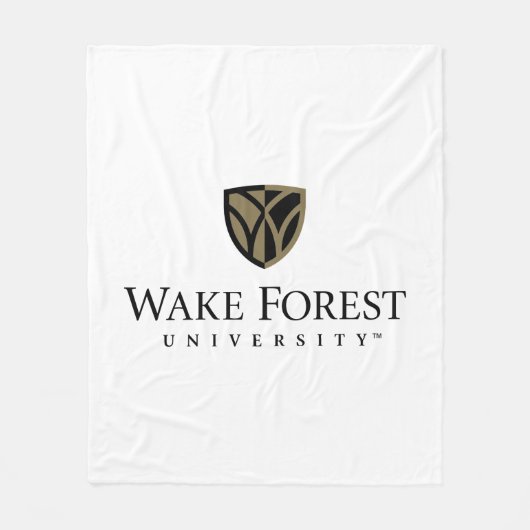 Wake Forest University Wordmark Fleece Deken (Voorkant)
