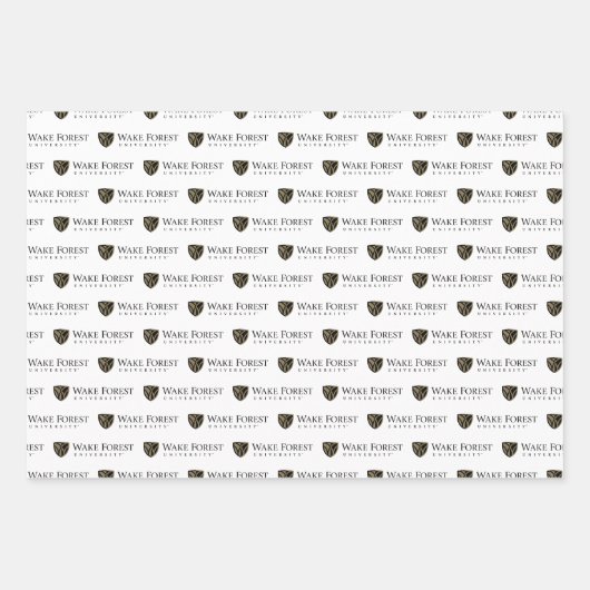 Wake Forest University Wordmark Inpakpapier Vel (Voorkant 3)