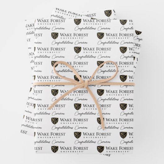 Wake Forest University Wordmark Inpakpapier Vel (In situ)