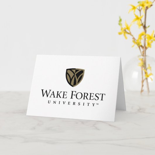 Wake Forest University Wordmark Kaart (Gele Bloem)