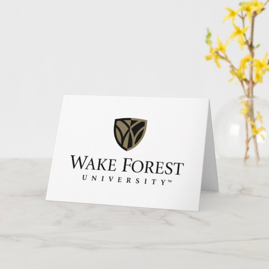 Wake Forest University Wordmark Kaart (Gele Bloem)