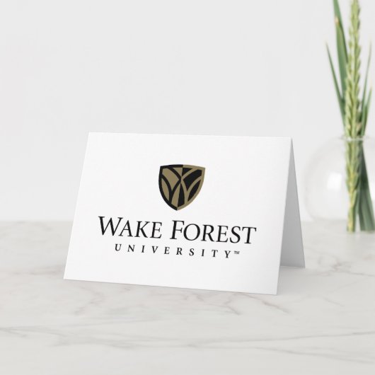 Wake Forest University Wordmark Kaart (Voorkant)
