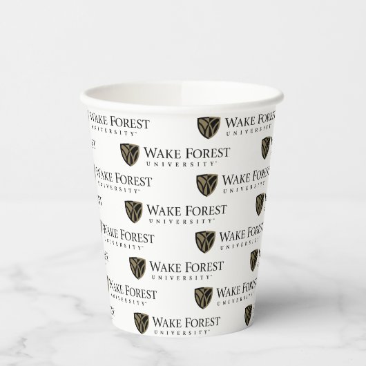Wake Forest University Wordmark Papieren Bekers (Links)