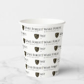 Wake Forest University Wordmark Papieren Bekers (Rechts)