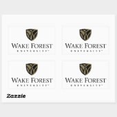 Wake Forest University Wordmark Rechthoekige Sticker (Vel)