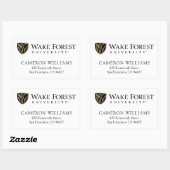 Wake Forest University Wordmark Rechthoekige Sticker (Vel)