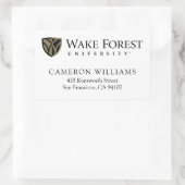 Wake Forest University Wordmark Rechthoekige Sticker (Tas)