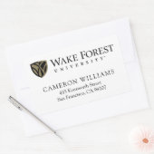 Wake Forest University Wordmark Rechthoekige Sticker (Envelop)