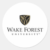 Wake Forest University Wordmark Ronde Sticker (Voorkant)