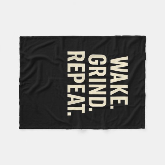 Wake Grind Repeat Motivational Hustle Design  Fleece Deken (Voorkant (Horizontaal))