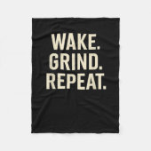 Wake Grind Repeat Motivational Hustle Design  Fleece Deken (Voorkant)