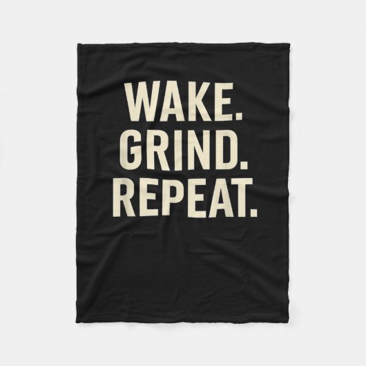 Wake Grind Repeat Motivational Hustle Design  Fleece Deken (Voorkant)